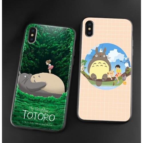 My Neighbor Totoro anime For iPhone 6 6s 7 8 Plus X XR XS 11 Pro Max soft silicone Phone case cover shell