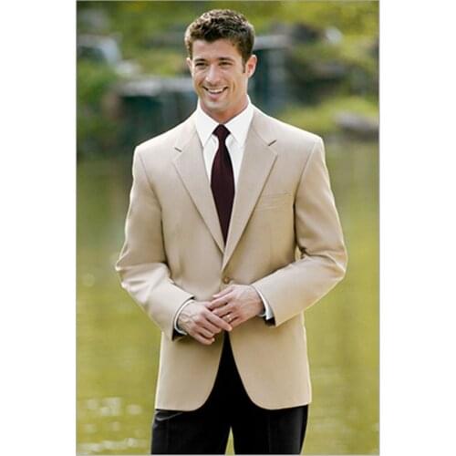 Two Piece Mens Suits for Wedding 2019 Custom Made Notch Lapel Groom Tuxedos for Men New costume homme suit (Suit+Pants+Vest)