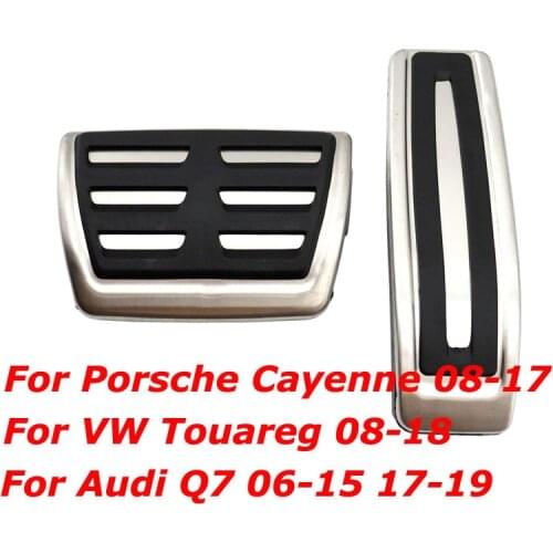 Stainless steel Car Pedal Pads Cover For Audi Q7 SQ7 06-15 For Porsche Cayenne 2008-2017 For VW Touareg 2008-2018