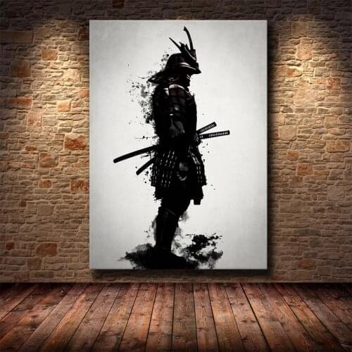 Wall Artwork Painting Home Decoration Armored Samurai Japan Anime Canvas Prints Pictures Modular Nordic Poster For Living Room