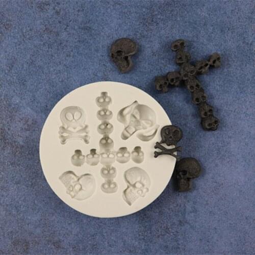 New Skull Shape Sugar Mold Chocolate Mold DIY Cake Baking Decoration Mold A1612