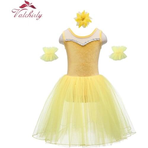 2020 New Sleeveless Girls Ballet Dress Tutu Children Dance Clothing Kids Ballet Dress Costumes Prom Ballerina Dancewear