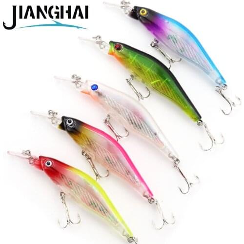 JIANGHAI Fishing Lure minnow wobbler fishing 8.5cm 11.4g swimbait crazy wobble crankbait Swimming Artificial Hard Bait LM9