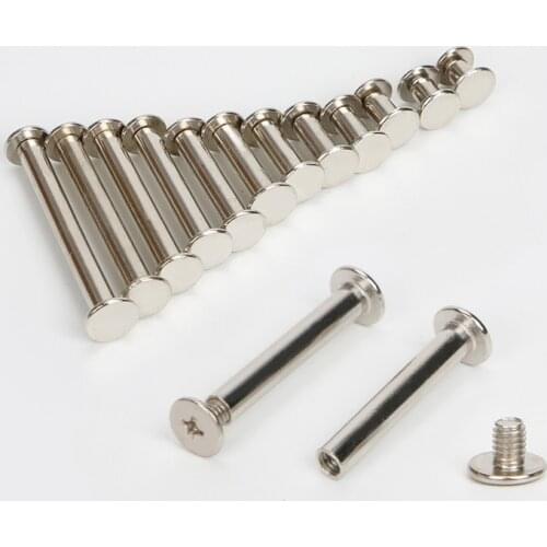 20 Pcs Silver Rivets For Leather DIY Wall Calendar Picture Book Account Book Recipe Screw Punk Accessories Rivets For Clothes