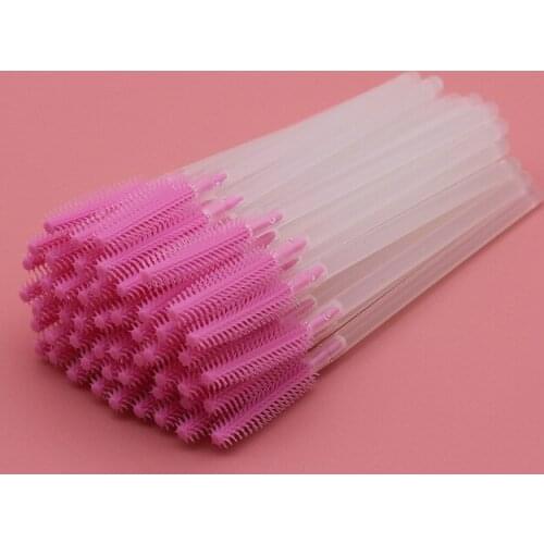 50Pcs/lot Disposable Silicone Eyelashes Brushes Eyelash Extension Applicator Spoolers Eyebrow Lashes Mascara Wands Makeup Tools