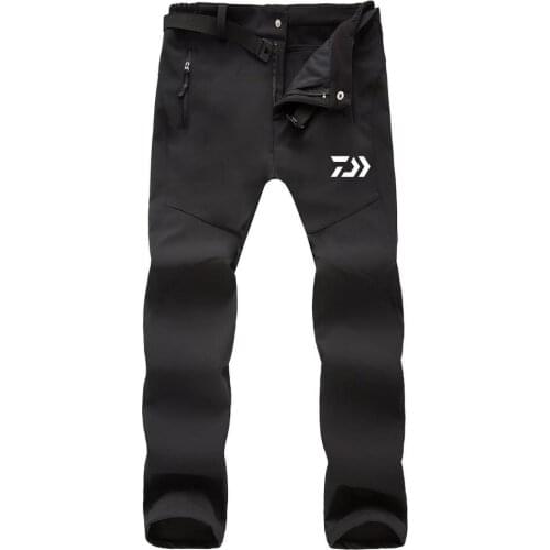 DAIWA Fishing Waterproof Pants Men Sport Winter Thick Warm Fleece Fishing Trousers Male Windbreaker Sweatpants DAWA Clothing
