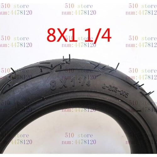 High porformance 8X1 1/4 Scooter Tire & Inner Tube Set Bent Valve Suits A-Folding Bike Electric / Gas Scooter 8 Inch Tyre