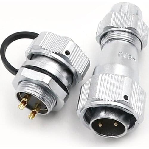 WEIPU WY16 TE+KZM M16 Panel Mount Waterproof Connector 2 Pin 3Pin 4Pin 5Pin 7Pin 9Pin Aviation Male Plug Female Docking Socket