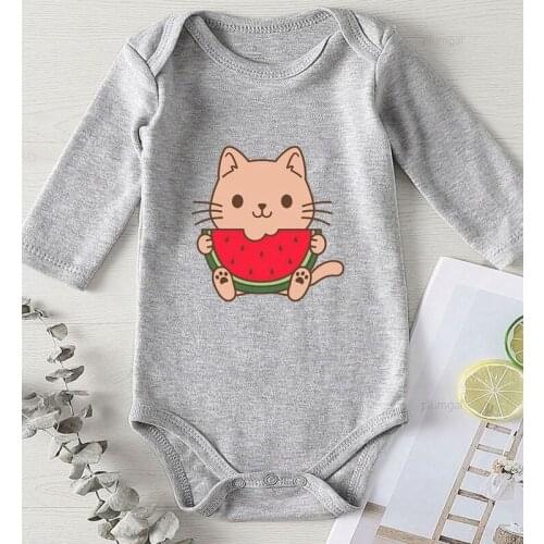 Toddler Girl Winter Clothes Infant Girls Outfits Newborn Boy Fall Costume Baby Romper Kids Clothing Cat Printing Babies Jumpsuit
