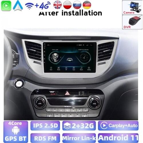 2+32G For Hyundai Tucson 3 2014 2015 2016 2017 2018 Car Radio Multimedia Video Player Navigation GPS Android System No 2 Din Dvd
