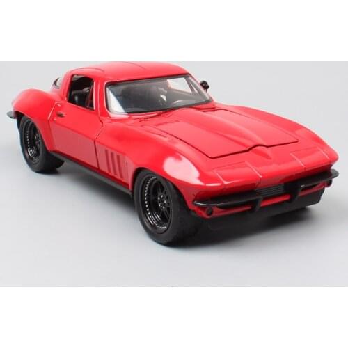 Kids 1:24 Jada the letty CHEVY Corvette 1966 Chevrolet Diecasts cars model scale auto toys Vehicle thumbnails game car souvenir