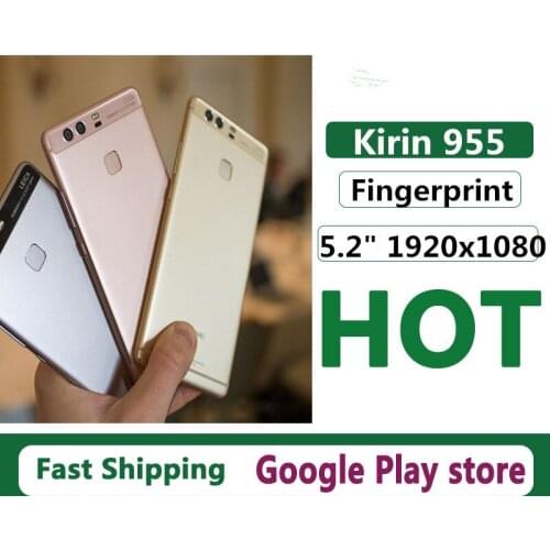 Global Rom HuaWei P9 4G LTE Android Phone 5.2 inch 1920x1080 Fingerprint 12MP+12MP Kirin 955 Multi Languages In Stock OTA