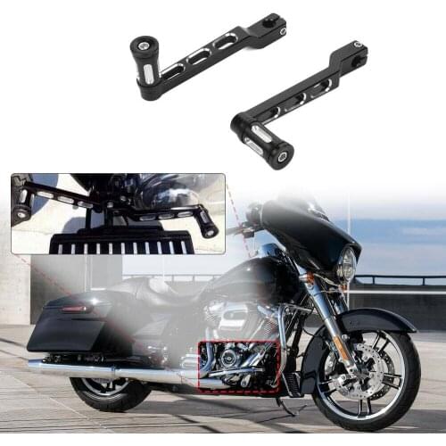 Motorcycle Aluminum Heel Toe Shift Lever with Shifter Foot Pegs Accessories for Harley Touring Softail Road Glide Black Chrome