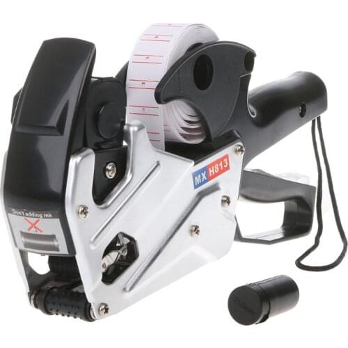 MX-H813 A-line 8 Digits Price Tag Labeler Labeller Label Paper For Retail Store Pricing Tag Display Tool + Ink Roller