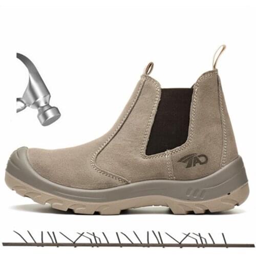 Work Safety Shoes Boot Men High Steel Toe Genuine Leather Waterproof Ryder Sneakers Men Military Tactics Indestructible Shoes