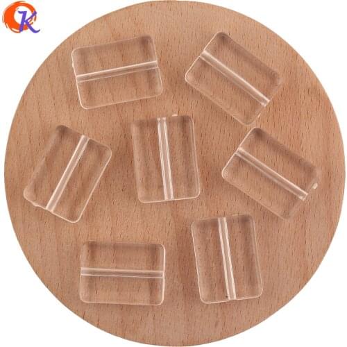 Cordial Design 18x24mm 180Pcs Acrylic Beads/Hand Made/Jewelry Accessories/Rectangle Shape/DIY Making/Clear Beads For Earrings