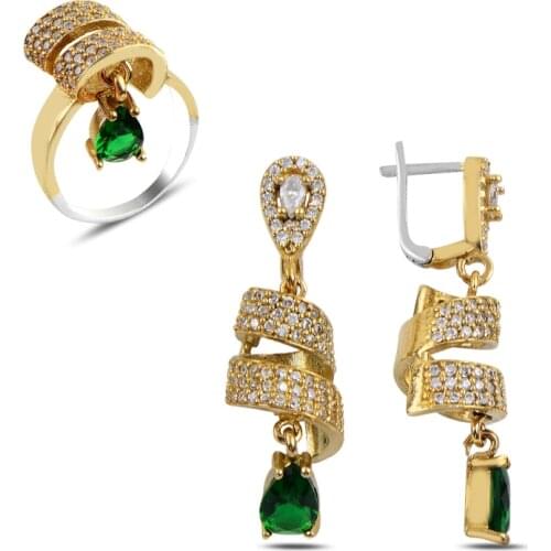 Silver 925 Sterling Zircon Cubic Zirconia Authentic Set