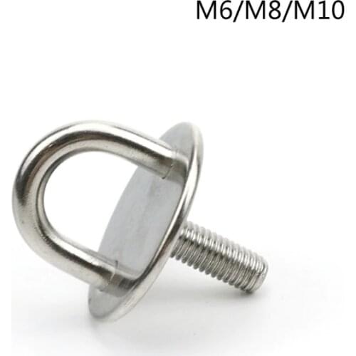 Stainless Steel Staple Ring Hook Heavy Duty Pad Eye Plate U-Shaped Heavy Duty Ceiling Mount Hanger For Marine Boat Accessories