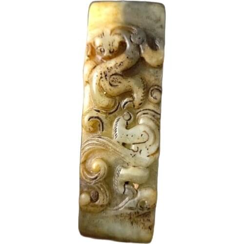 Antique stone carving, ancient jade, old jade ornament