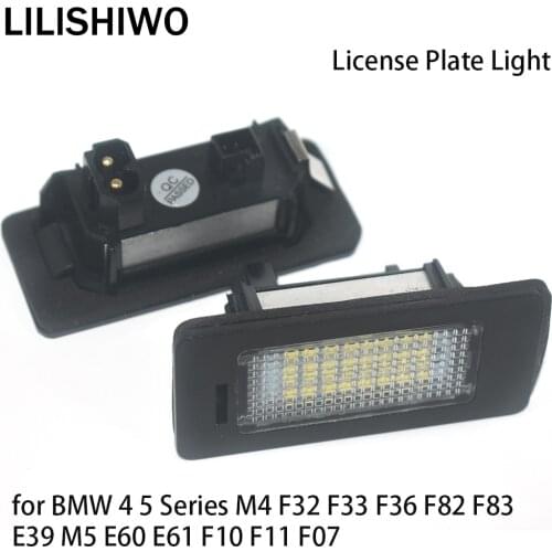 LILISHIWO Car Number License Plate Light Lamp LED Lights for BMW 4 5 Series M4 F32 F33 F36 F82 F83 E39 M5 E60 E61 F10 F11 F07