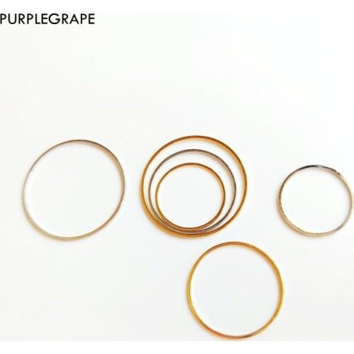 PURPLEGRAPE DIY Handmade Jewelry Accessories Geometric Alloy Round Earrings Gold and Silver Earrings Material 20pcs