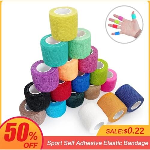 1 Pcs4.5m Colorful Sport Self Adhesive Elastic Bandage Wrap Tape Elastoplast For Knee Support Pads Finger Ankle Palm Shoulder