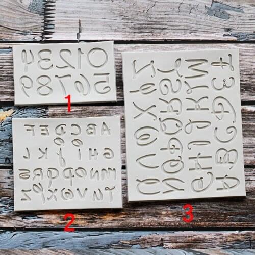 1Pcs DIY Alphabet Silicone Mold Letter Number Fondant Cake Mold Chocolate Dessert Tool Flexible Baking Mold