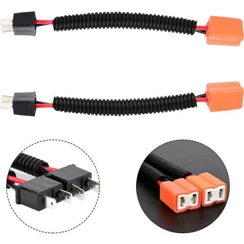 2pcs Ceramic Socket Plug Connector Wiring for H7 Light Harness Adapter Converter Wiring Plug Cable Socket Connector