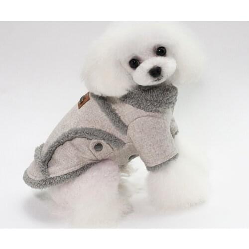 2019 Autumn and Winter New Dog Clothes Teddy VIP European and American Wind Cotton Jacket Pet Two Feet S-2XL