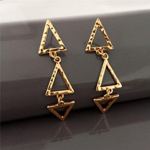 2020 Fashion Geometric Earring For Women Gold Color Meatal Jewelry Exaggeration Punk Statement Earring