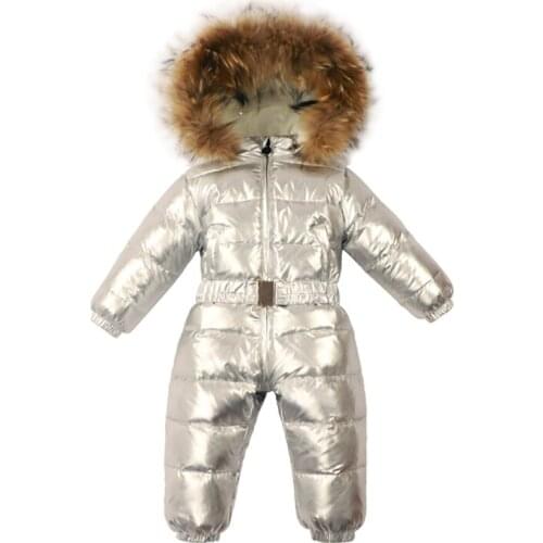 Snowsuit Baby Snow Wear Down Warm Outerwear Coat Childrens Overalls Romper Kids Baby Boys Girls Winter Jumpsuit Newborn Parkas