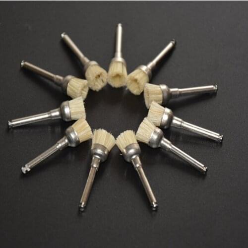 For Denture Jewelry Grinder 100pcs /lot Dental Prophy Brush Cup With Handle Bristle Nylon Polisher #3