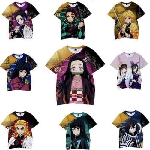 Anime Demon Slayer 3D Print T Shirt Kimetsu No Yaiba Summer Adult Top Kamado Tanjiro Nezuko Japanese Cartoon T-shirt Streetwear
