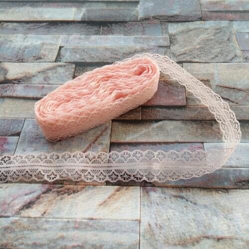 Hot Sale Wholesale! Beautiful 10 yards Carmine lace ribbon 28mm width DIY Jewelry/Clothing accessories For Sewing