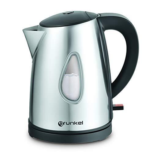 Grunkel, HV-10FX, electric water kettle, with 1 litre capacity, 2200W power, black and stainless steel