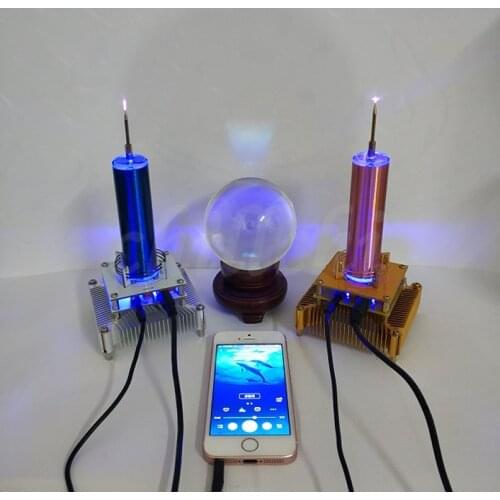 Music Tesla coil ion windmill ion wreath input anti-interference protection DIY experiment