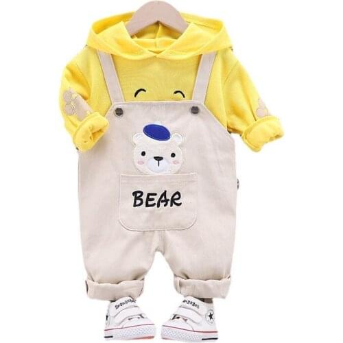 New Spring Autumn Baby Clothes Sets Children Boys Girl Cartoon Hoodies Overalls 2Pcs/sets Toddler Casual Outfits Kids Tracksuits