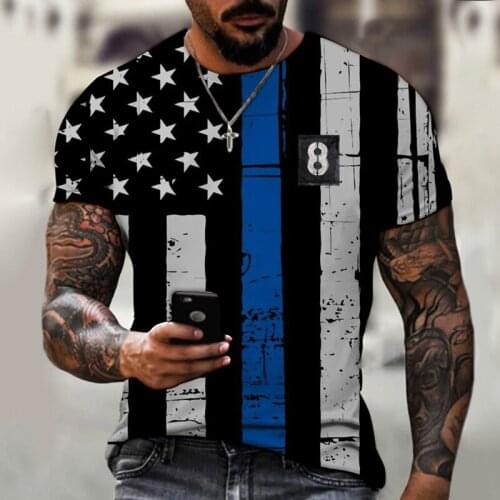 Mens T-shirt 2021 Summer New 3d Printing Fashion Short Sleeve Round Neck Cool Oversized Muscle Top Street Hip Hop Clothing