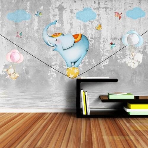 ShineHome-Elephant Contact Wall Paper Home Decor 3d Wallpaper for Kids Room Murals Roll 3 d Living Wallpapers Papel De Parede