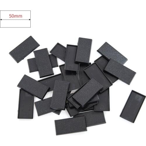Table Base Wargame 50mm Miniatures Gaming ABS Rectangle Bases Model 30pcs