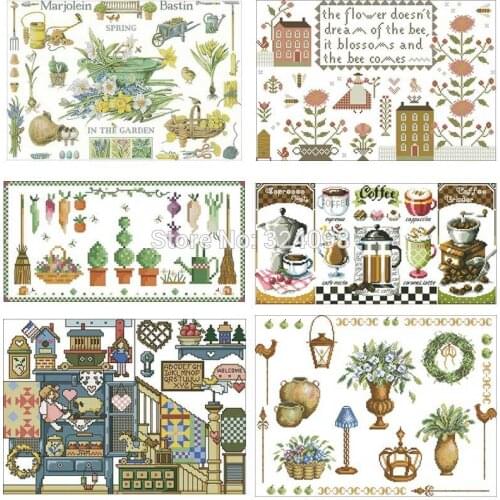 Home decoration patterns Counted Cross Stitch 11CT 14CT 18CT DIY Chinese Cross Stitch Kits Embroidery Needlework Sets