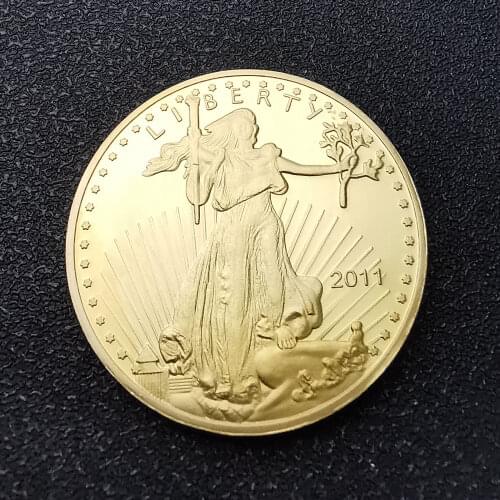 United States America 2011 Liberty 1oz Fine Gold Replica Coin Double Eagle With Motto In God We Trust Gold Plated Coins Metal