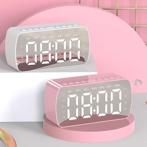 LED Mirror Screen Alarm Clock Digital Clock Wireless Bluetooth Audio Mirror Clock Speaker Subwoofer Decoration reloj despertador