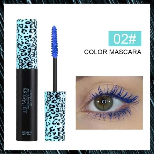 1pcs Color Mascara Waterproof Fast Dry Eyelashes Curling Lengthening Makeup Eye Lashes Blue Purple Mascara Eyes Makeup TSLM1