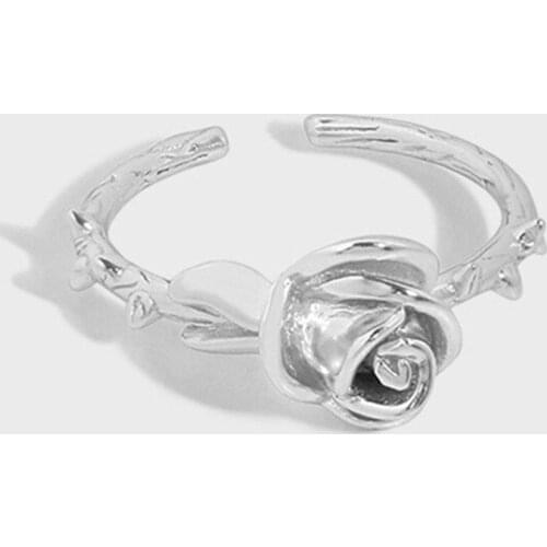 VENTFILLE 925 Sterling Silver Japanese and Korean Female Personality Simple Ins Fashion Design Sense Ring