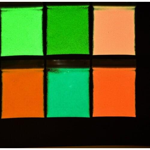 10g/bag Glow In Dark Glitters Neon Nail Art Sand Powder Pigment Green/Orange/Red Colorful Nails Fluorescent Luminous Dust