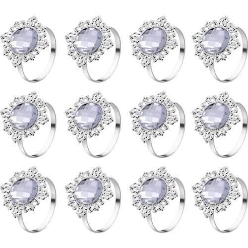 12pcs Wedding Banquet Napkin Rings Durable Delicate Napkin Rings For Bar Restaurant Hotel Party Dinner Decor Napkin Holder