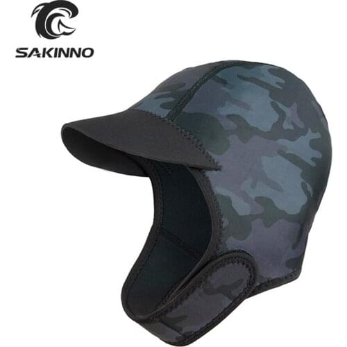 2MM Diving Headgear To Keep Warm Cold And Wear-Resistant Camouflage Diving Cap Sunscreen Surfing Snorkeling Swimming Cap New