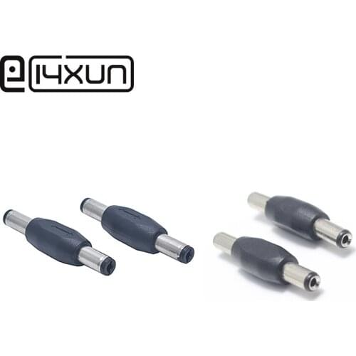 2pcs 5.5*2.1 DC Power Plug 5.5MMx2.1MM male to male Audio Vodie Jack Adapter Connector Plastic Cover