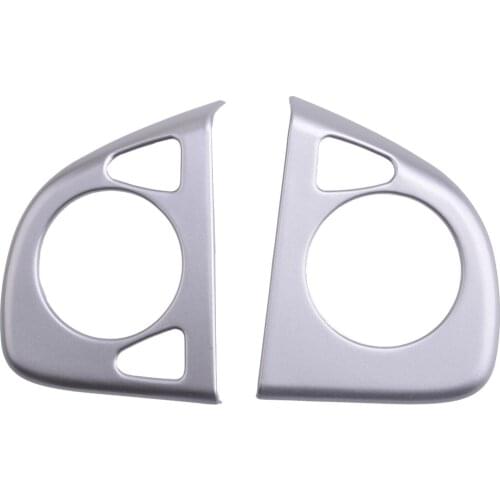 2Pcs Chrome High Configuration Steering Wheel Cover Trim Frame Decoration Car ABS Fit for Honda CRV 2012 2013 2014 2015 2016